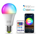 Surplife Tuya App-Controlled RGBW LED Smart Bulbs with Wi-Fi, Bluetooth, Alexa & Google Assistant Compatibility - E27, E26, B22